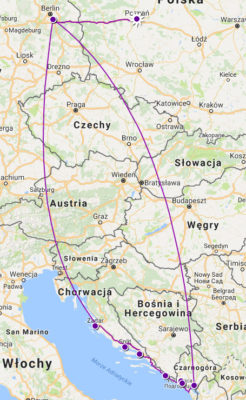 Nasza trasa - Czarnogóra i Chorwacja 