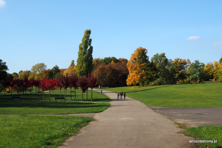 Jesień w park Cytadela w Poznaniu